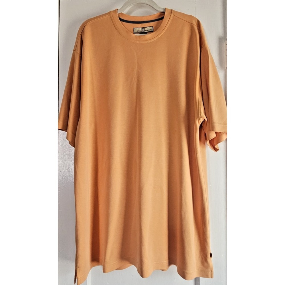 TOMMY BAHAMA Mens L Tecel blend crew neck t shirt orange super soft cozy